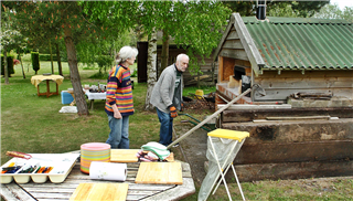 2. Hugh & Heather by the Oven